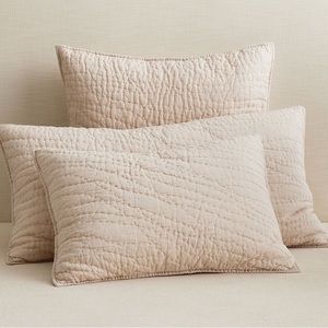 NWT Belgian Flax Linen hand-stitched Standard Sham from Pottery Barn
